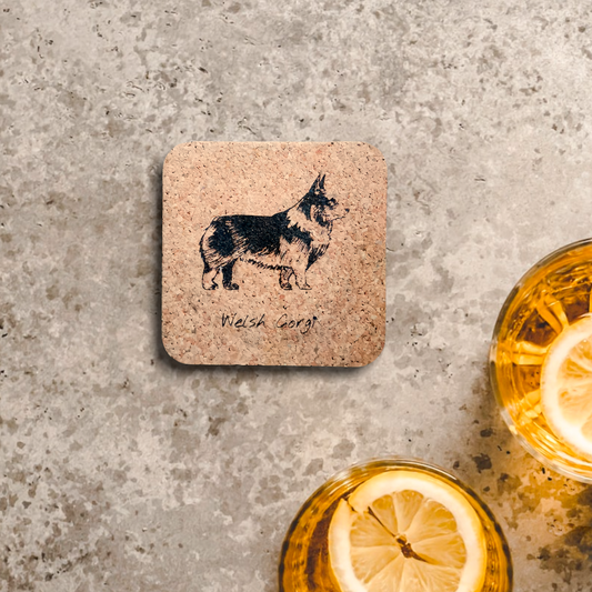 Corgi cork drink coaster - GIFTART